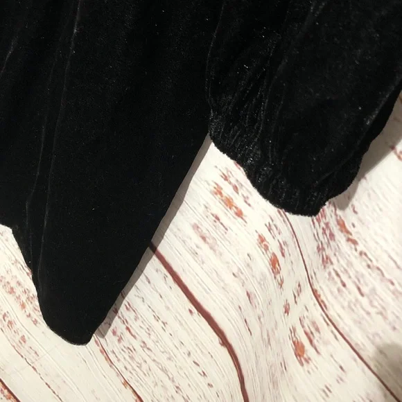 Easel Black Long Sleeve Velvet Velour Holiday Dress XL NWT w pockets - Picture 9 of 16